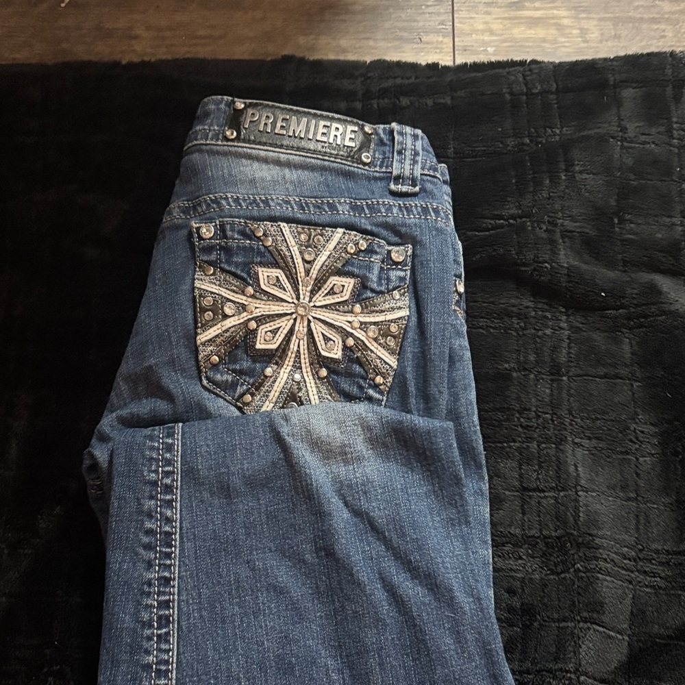 Embroidered Denim Jeans